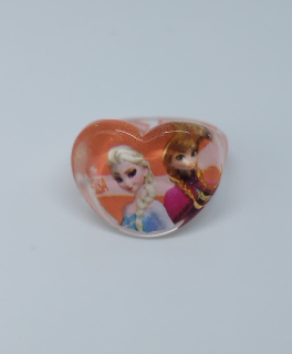 Prstýnek - LEDOVÉ KRÁLOVSTVÍ SRDÍČKO - Anna a Elsa 1 - S vadou 2