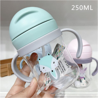 Nevylévací hrníček s brčkem 360° - LIŠKA - 250 ml