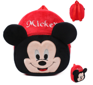 Plyšový batůžek (S) - MICKEY MOUSE - ČERVENÝ