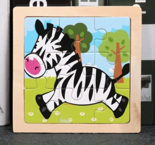 Dřevěné puzzle pro nejmenší (S) - ZEBRA