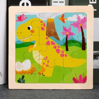 Dřevěné puzzle pro nejmenší (S) - TYRANOSAURUS