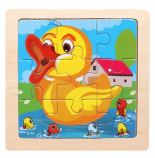 Dřevěné puzzle pro nejmenší (S) - KACHNIČKA