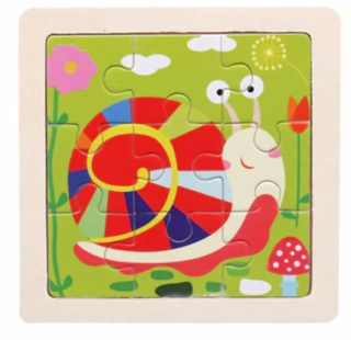 Dřevěné puzzle pro nejmenší (S) - ŠNEK
