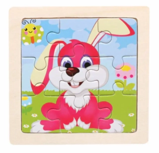 Dřevěné puzzle pro nejmenší (S) - KRÁLÍČEK