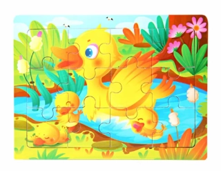 Dřevěné puzzle pro nejmenší (M) - KACHNIČKA