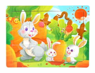 Dřevěné puzzle pro nejmenší (M) - KRÁLÍČEK