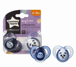 Silikonový dudlík - TOMMEE TIPPEE - C2N Any Time 2ks (6-18m)