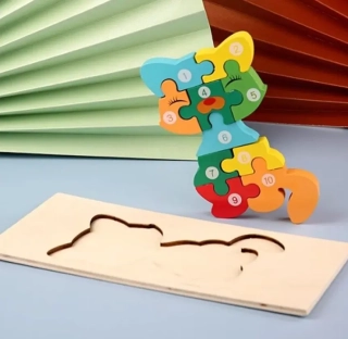 Dřevěné 3D puzzle - KOČIČKA