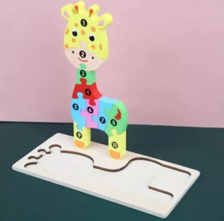 Dřevěné 3D puzzle - ŽIRAFKA