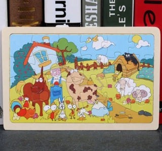 Dřevěné puzzle pro nejmenší (L-24ks) - FARMA 2