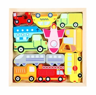Dřevěné 3D puzzle - DOPRAVNÍ PROSTŘEDKY