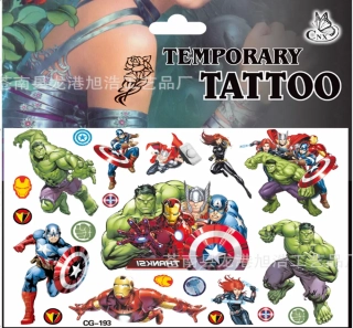 Dětské dočasné tetování - THE AVENGERS 5