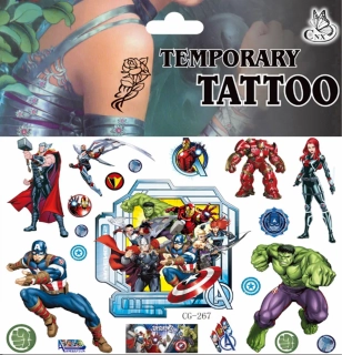 Dětské dočasné tetování - THE AVENGERS 8