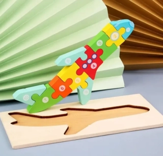 Dřevěné 3D puzzle - LETADLO