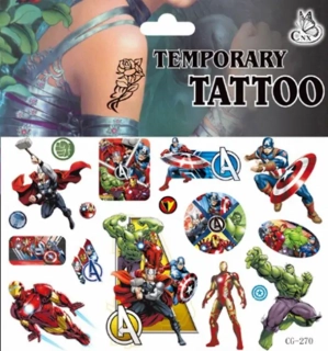 Dětské dočasné tetování - THE AVENGERS 12