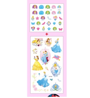 Set nálepek na nehty a tetování - DISNEY PRINCEZNY 2