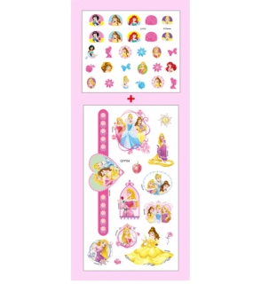 Set nálepek na nehty a tetování - DISNEY PRINCEZNY 3