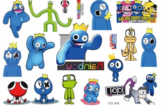 Dětské dočasné tetování - RAINBOW FRIENDS 2