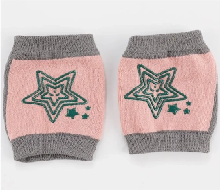Protiskluzové návleky na kolena - HVĚZDIČKY - Starorůžové