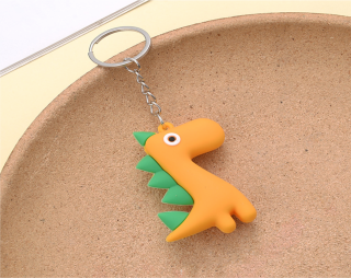 Přívěsek na klíče - DINOSAURUS 2 - ORANŽOVÝ