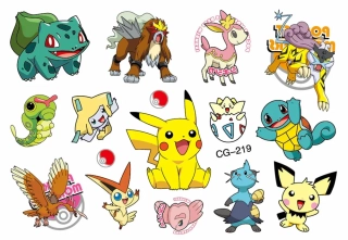 Dětské dočasné tetování - POKÉMON (1) - PIKACHU 3