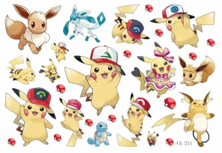 Dětské dočasné tetování - POKÉMON (1) - PIKACHU 5