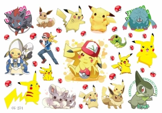 Dětské dočasné tetování - POKÉMON (1) - PIKACHU 6