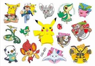 Dětské dočasné tetování - POKÉMON (1) - PIKACHU 9