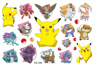 Dětské dočasné tetování - POKÉMON (1) - PIKACHU 10