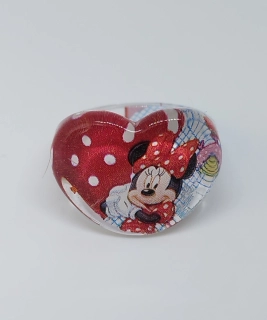 Prstýnek - MICKEY MOUSE SRDÍČKO - MINNIE MOUSE 3 - S vadou
