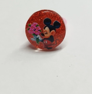 Prstýnek - MICKEY MOUSE - MICKEY - červený
