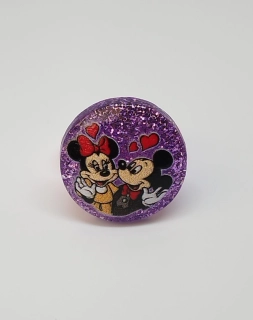 Prstýnek - MICKEY MOUSE - MICKEY A MINNIE - fialový