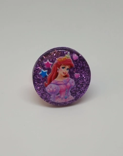 Prstýnek - DISNEY PRINCEZNY - ARIEL - fialový