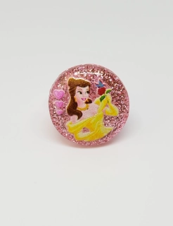 Prstýnek - DISNEY PRINCEZNY - BELLA - světle růžový 2