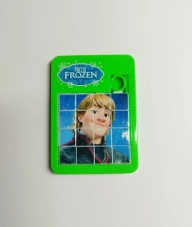 Kapesní posunovací puzzle 4 x 4 - LEDOVÉ KRÁLOVSTVÍ - Kristoff - zelené 
