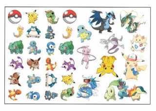 Dětské dočasné tetování - POKÉMON (3) - PIKACHU 2