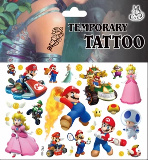 Dětské dočasné tetování - SUPER MARIO BROS. (5)