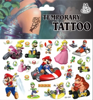 Dětské dočasné tetování - SUPER MARIO BROS. (7)