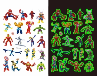 Dětské dočasné tetování - SVÍTÍCÍ VE TMĚ- THE AVENGERS (The Super Hero Squad Show) 2
