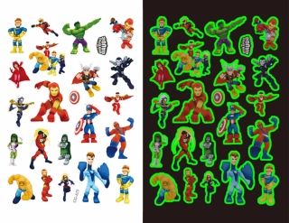 Dětské dočasné tetování - SVÍTÍCÍ VE TMĚ- THE AVENGERS (The Super Hero Squad Show) 5