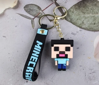 Přívěsek na klíče - MINECRAFT - ČERNÝ