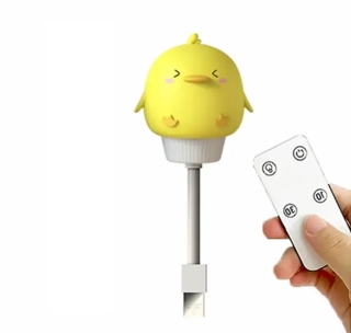 LED Noční světýlko USB - verze s ovladačem - KUŘÁTKO