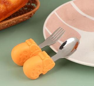 Příbor pro nejmenší (KLASIK) - HROŠÍK - ORANŽOVÝ