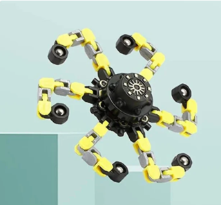 Fidget spinner - MECHANICKÝ TRANSFORMER - ŽLUTÝ