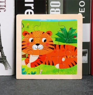 Dřevěné puzzle pro nejmenší (S) - TYGŘÍK