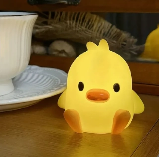 Mini noční lampička na baterky - KUŘÁTKO 2 - ŽLUTÉ