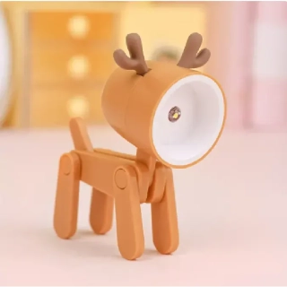 Mini noční lampička na baterky - SOBÍK - ORANŽOVÝ