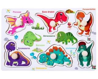 Dřevěná vkládačka - DINOSAUŘI - (S)