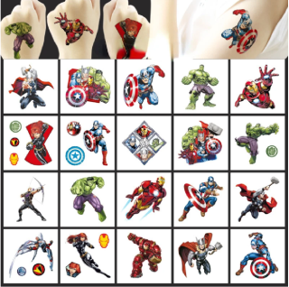 Dětské dočasné tetování - 20 ks - MARVEL AVENGERS