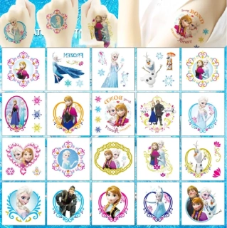 Dětské dočasné tetování - 20 ks - FROZEN/LEDOVÉ KRÁLOVSTVÍ (A)